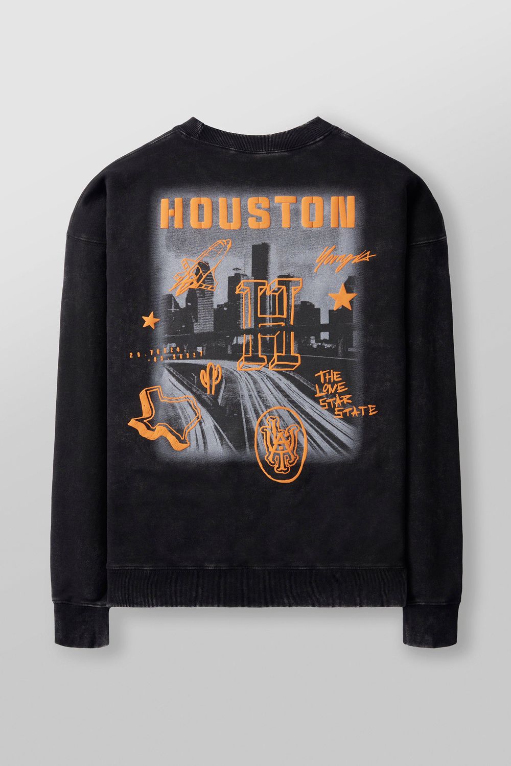 Young LA 565 - Us Tour Crewnecks Black | Australia HFEQP-1748