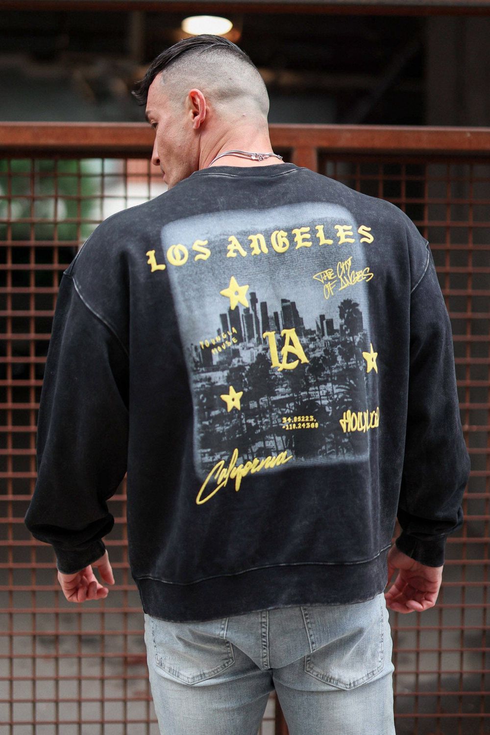 Young LA 565 - Us Tour Crewnecks Black | Australia UJCON-7035