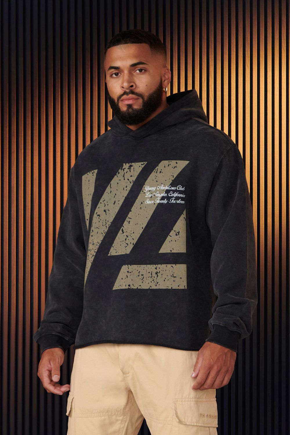 Young LA 568 - Icon Washed Hoodies Black | Australia FIUCP-1638