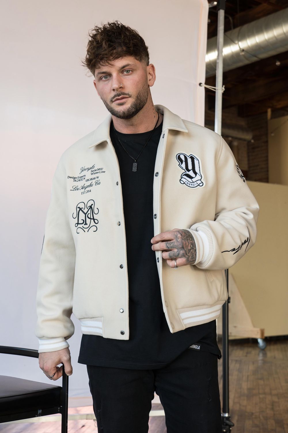 Young LA 569 - Ace Of Spade Letterman Beige | Australia QXSUD-7514