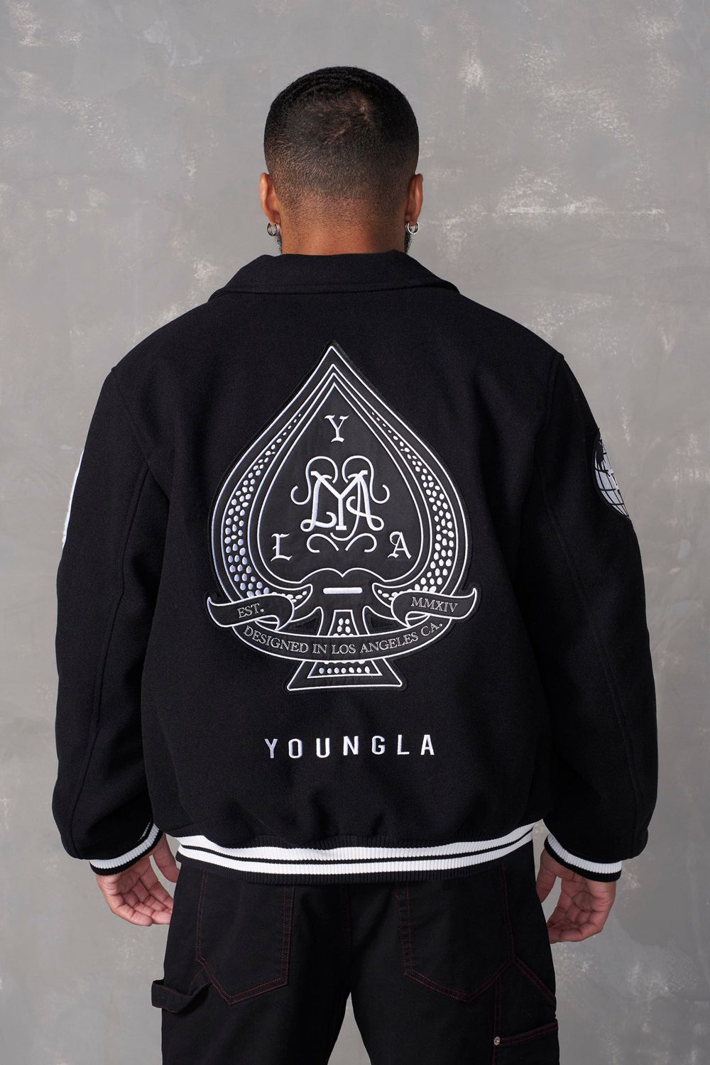 Young LA 569 - Ace Of Spade Letterman Black | Australia GHAQM-4986