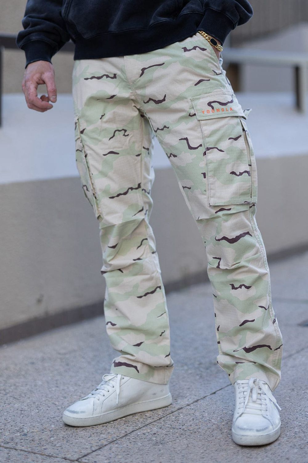 Young LA 602 - Camo Tactical Cargos Beige | Australia RMGWA-3524