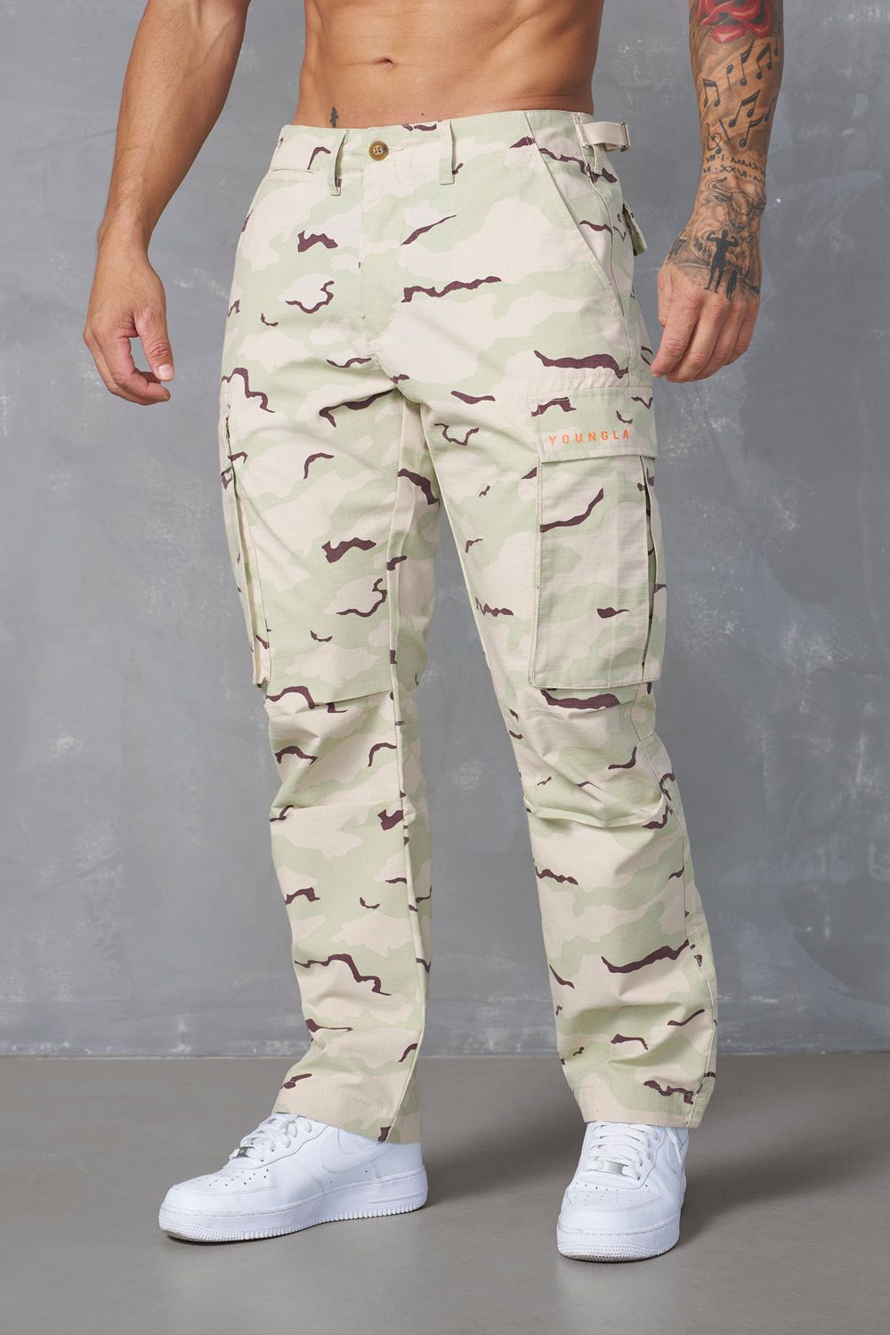 Young LA 602 - Camo Tactical Cargos Beige | Australia RMGWA-3524