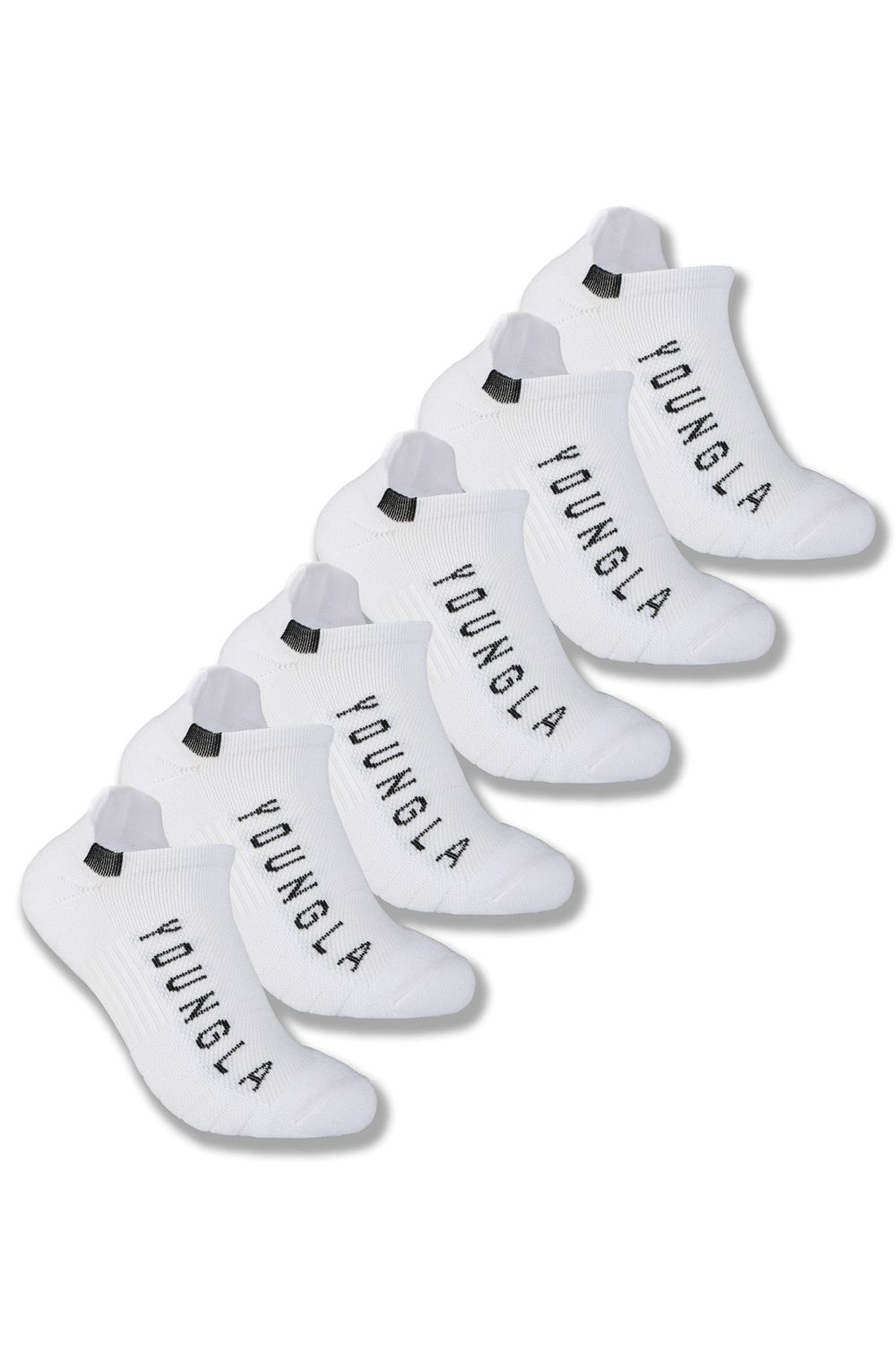 Young LA 710 Performance Ankle Socks 3-Pack White | Australia FQUEW-3207