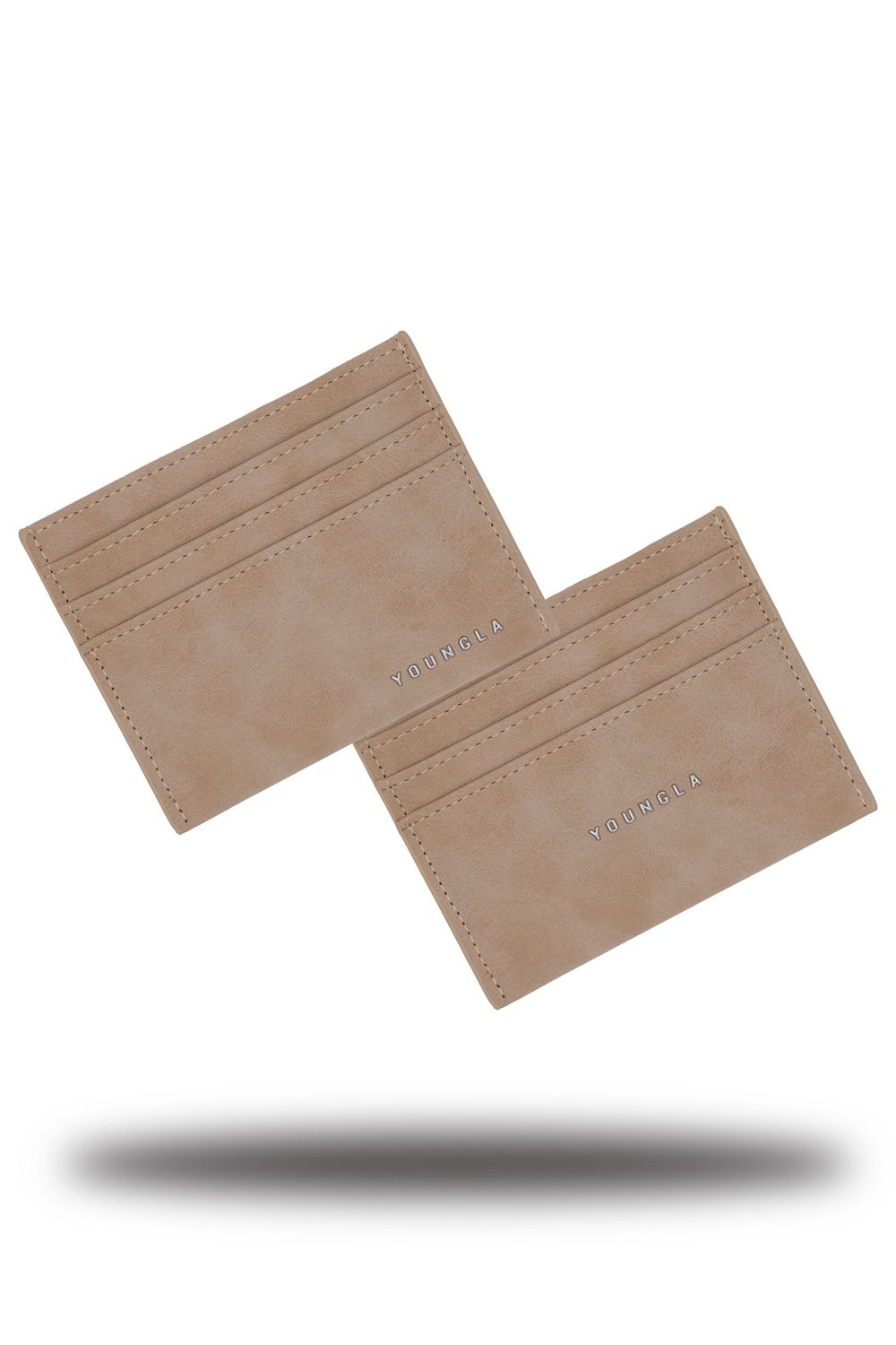 Young LA 725 Executive Card Holder Beige | Australia GUMSZ-7058