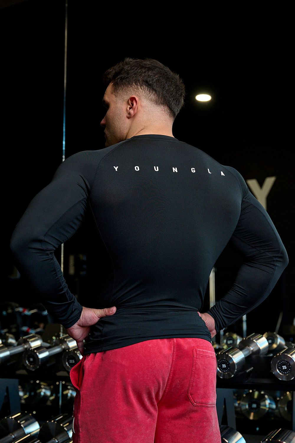 Young LA 802 - Speed Compression Longsleeves Black | Australia YGULB-0325