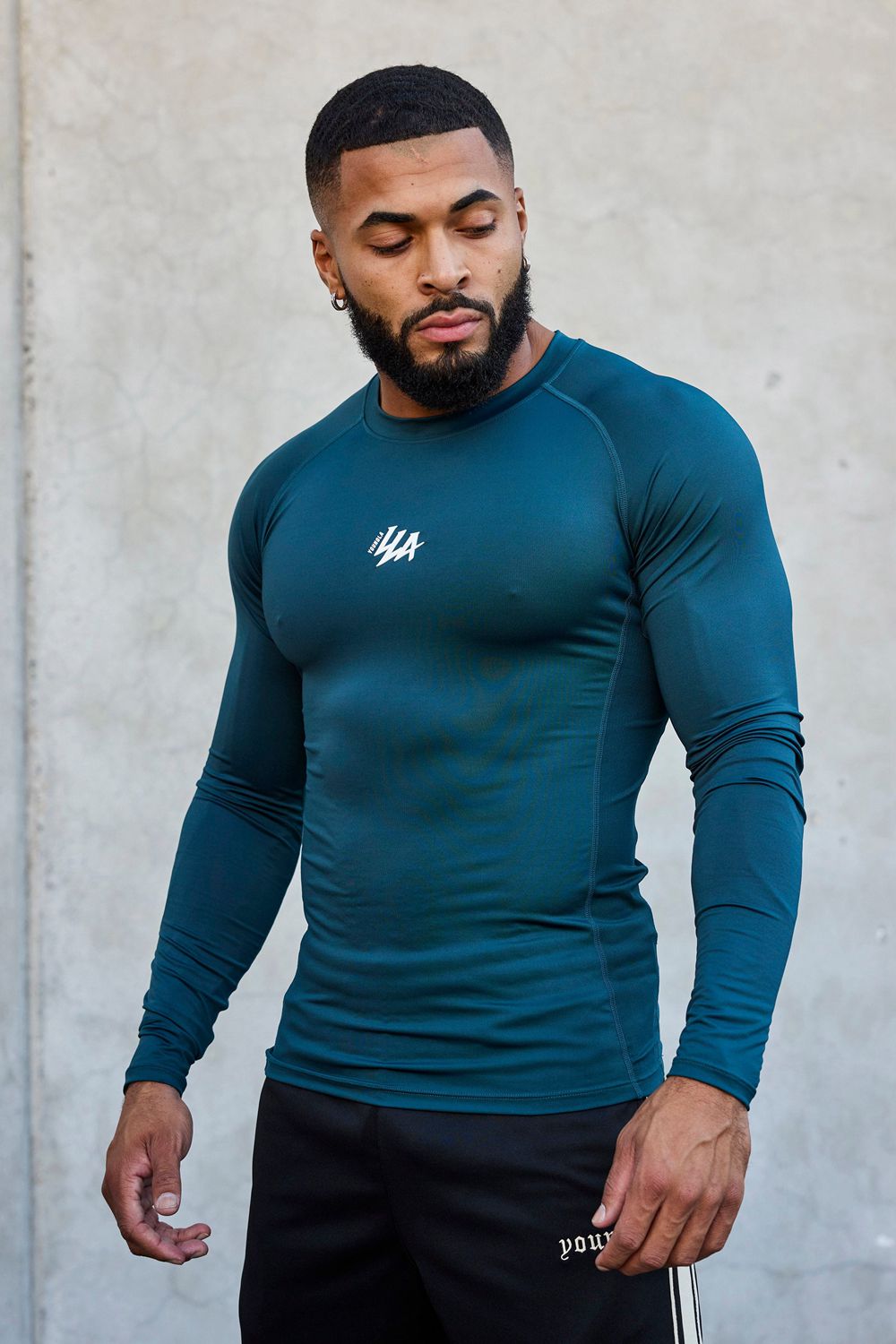 Young LA 802 - Speed Compression Longsleeves Teal | Australia BZEQH-7493