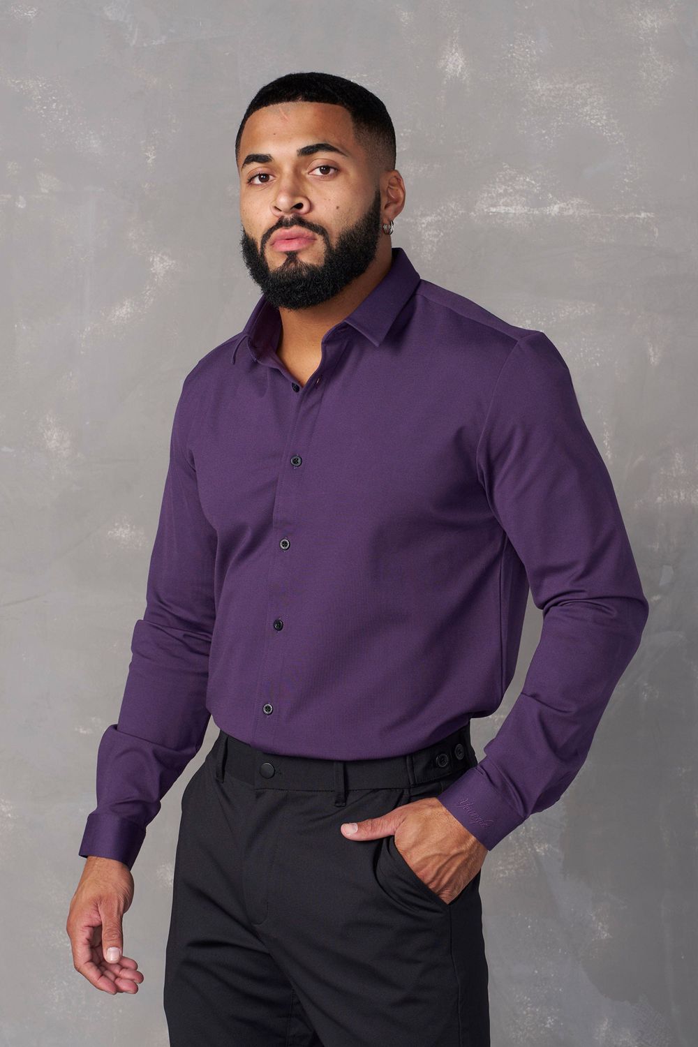 Young LA 803 - Formal Dress Shirts Purple | Australia ZLIAJ-9162