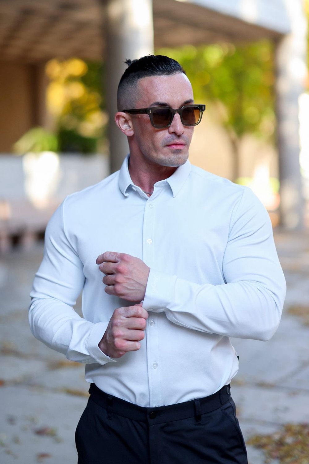 Young LA 803 - Formal Dress Shirts White | Australia FQUDB-9078