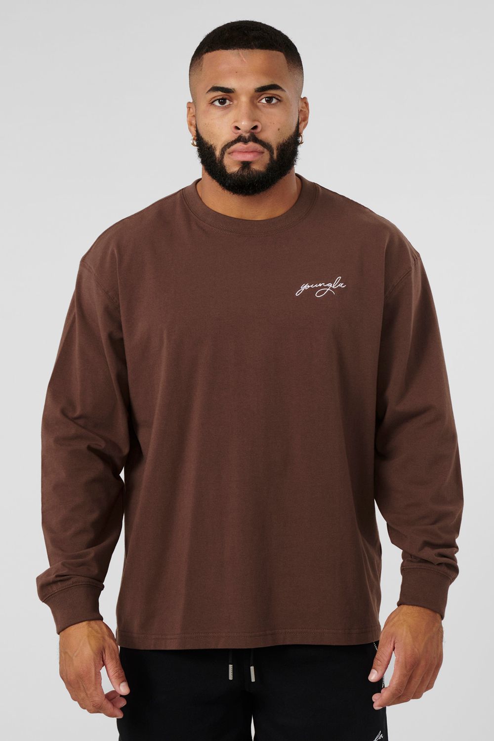 Young LA 805 Essential Longsleeves Dark Brown | Australia DURHZ-1903