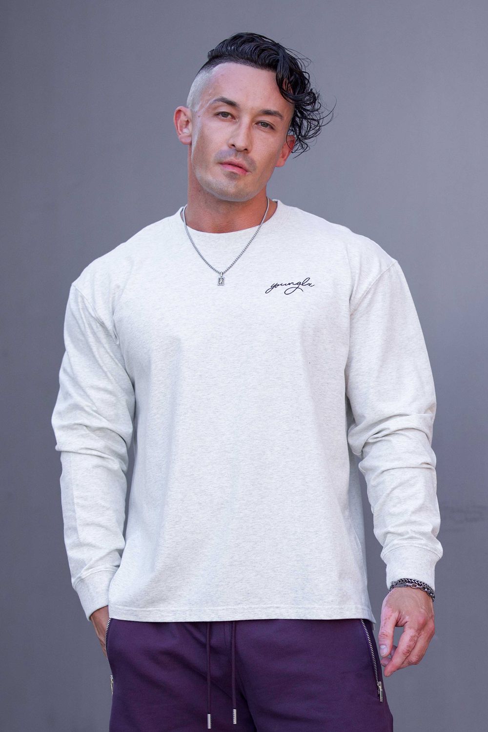 Young LA 805 Essential Longsleeves White | Australia EOLCU-5768