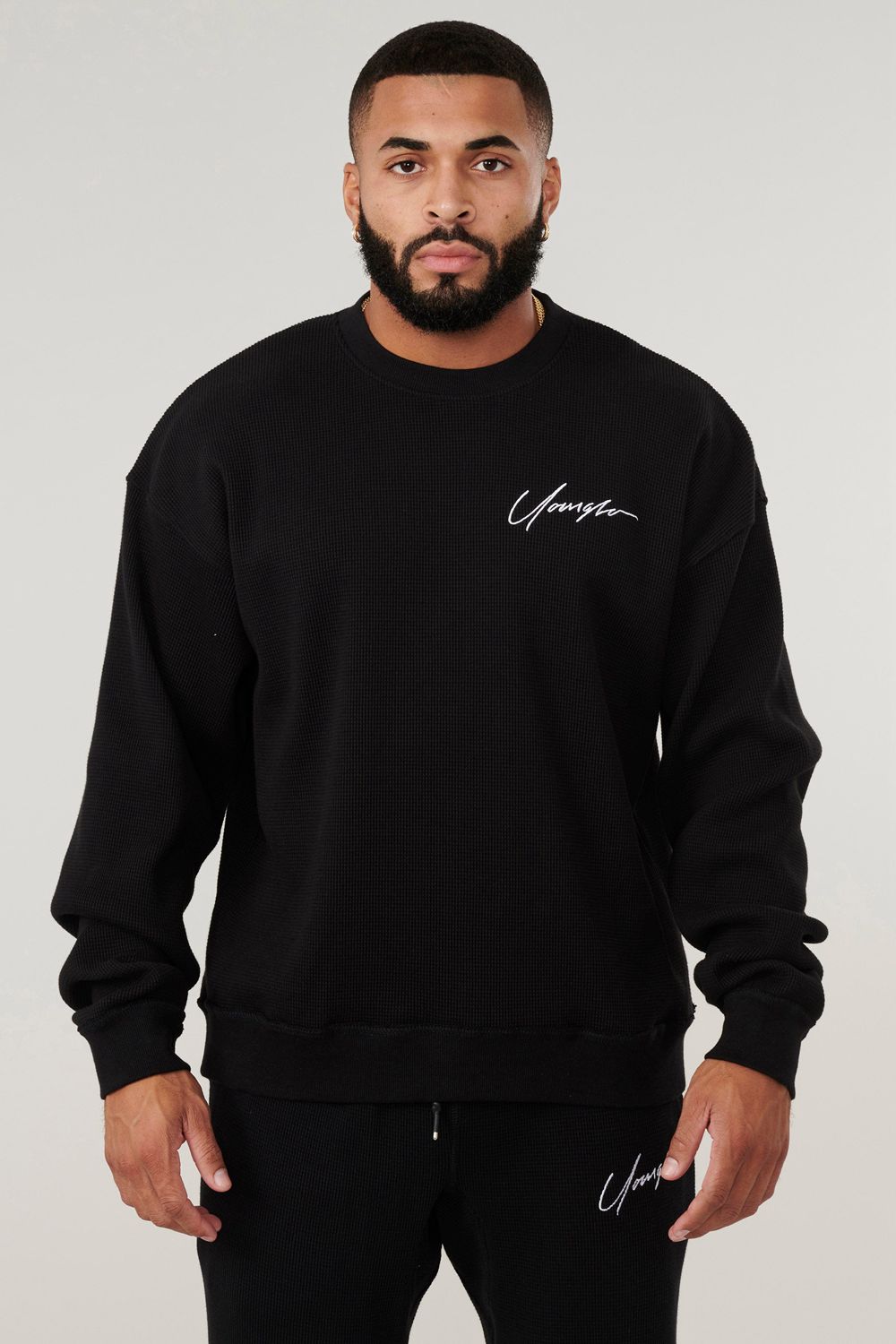 Young LA 807 Cozy Thermal Longsleeves Black | Australia QRXNE-1820