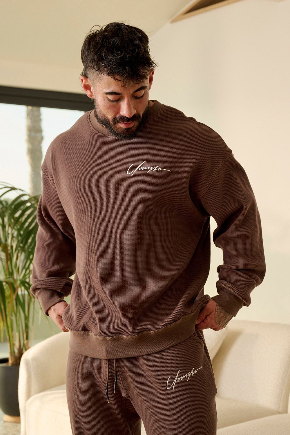 Young LA 807 Cozy Thermal Longsleeves Brown | Australia QLCRB-8160