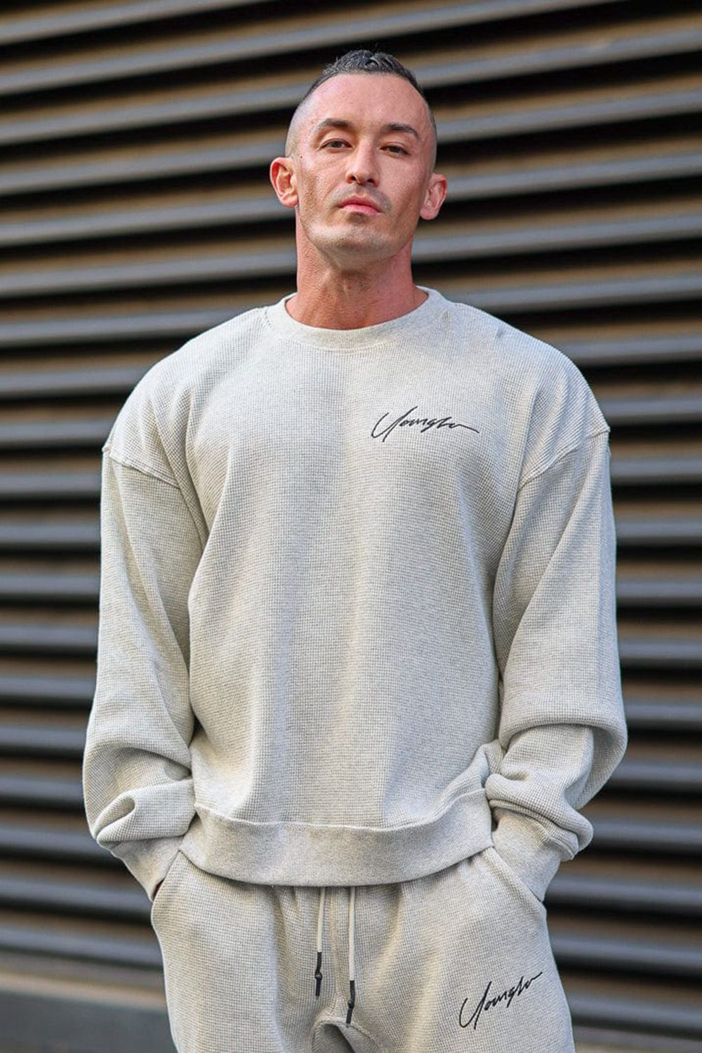 Young LA 807 Cozy Thermal Longsleeves Light Grey | Australia CANWX-2948