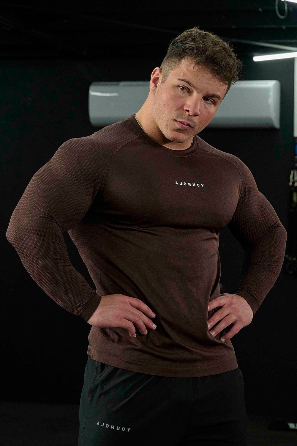 Young LA 823 New Gen Compression Longsleeves Dark Brown | Australia MAGTN-0658