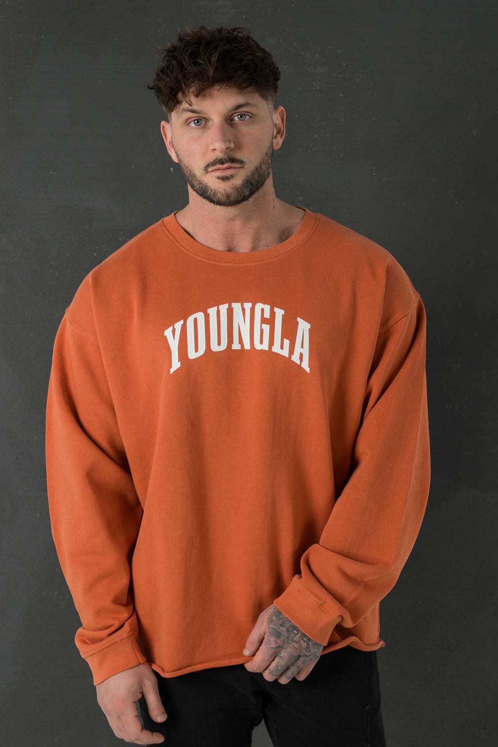 Young LA 826 - Uni Crewneck Orange | Australia DIQTP-9785