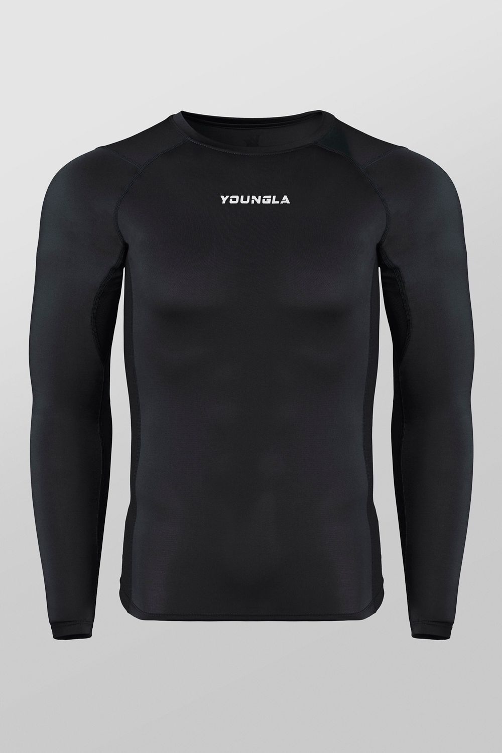 Young LA 830 - Flexfit Compression Longsleeves Black | Australia IWAXK-0623