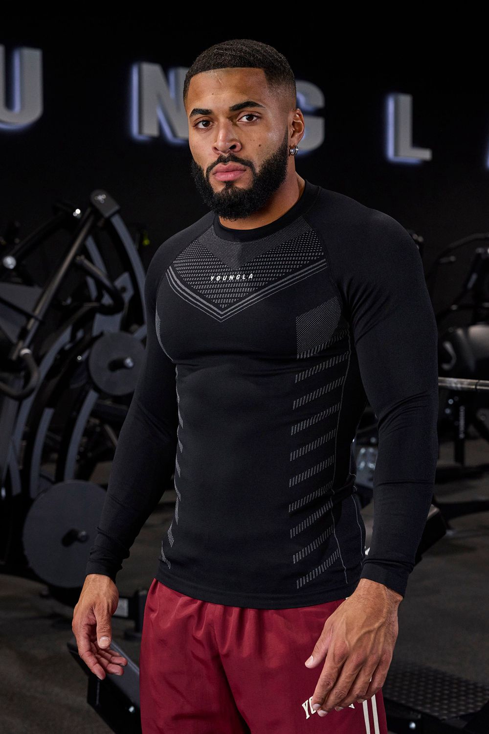 Young LA 833 - Superhero Compression Longsleeves Black | Australia VFXRC-4032