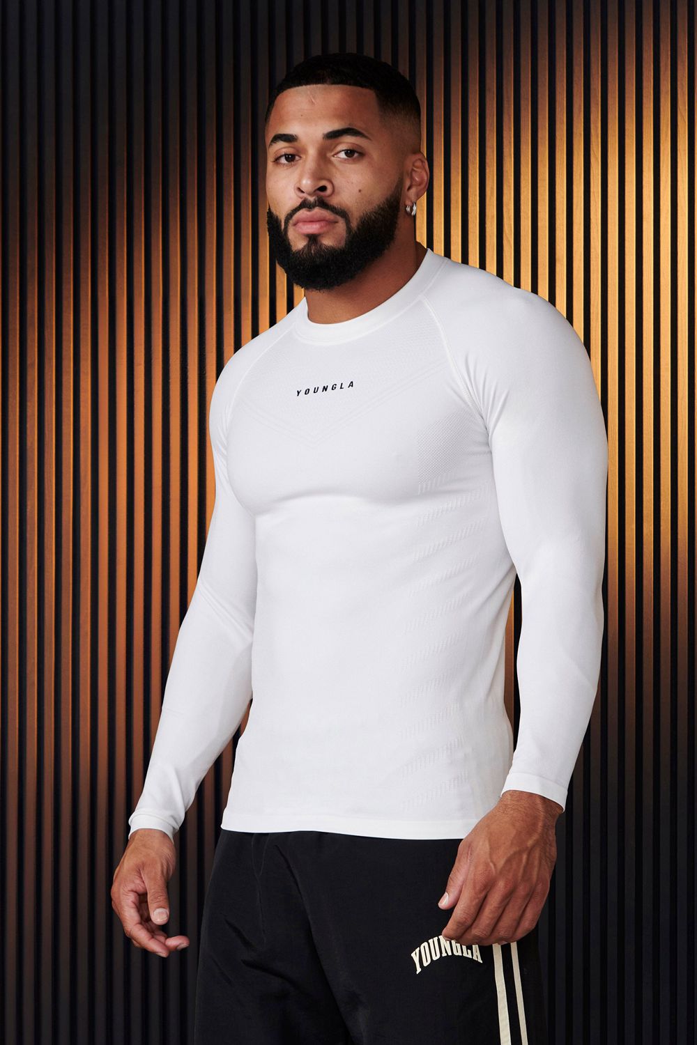 Young LA 833 - Superhero Compression Longsleeves White | Australia MUBWD-5189