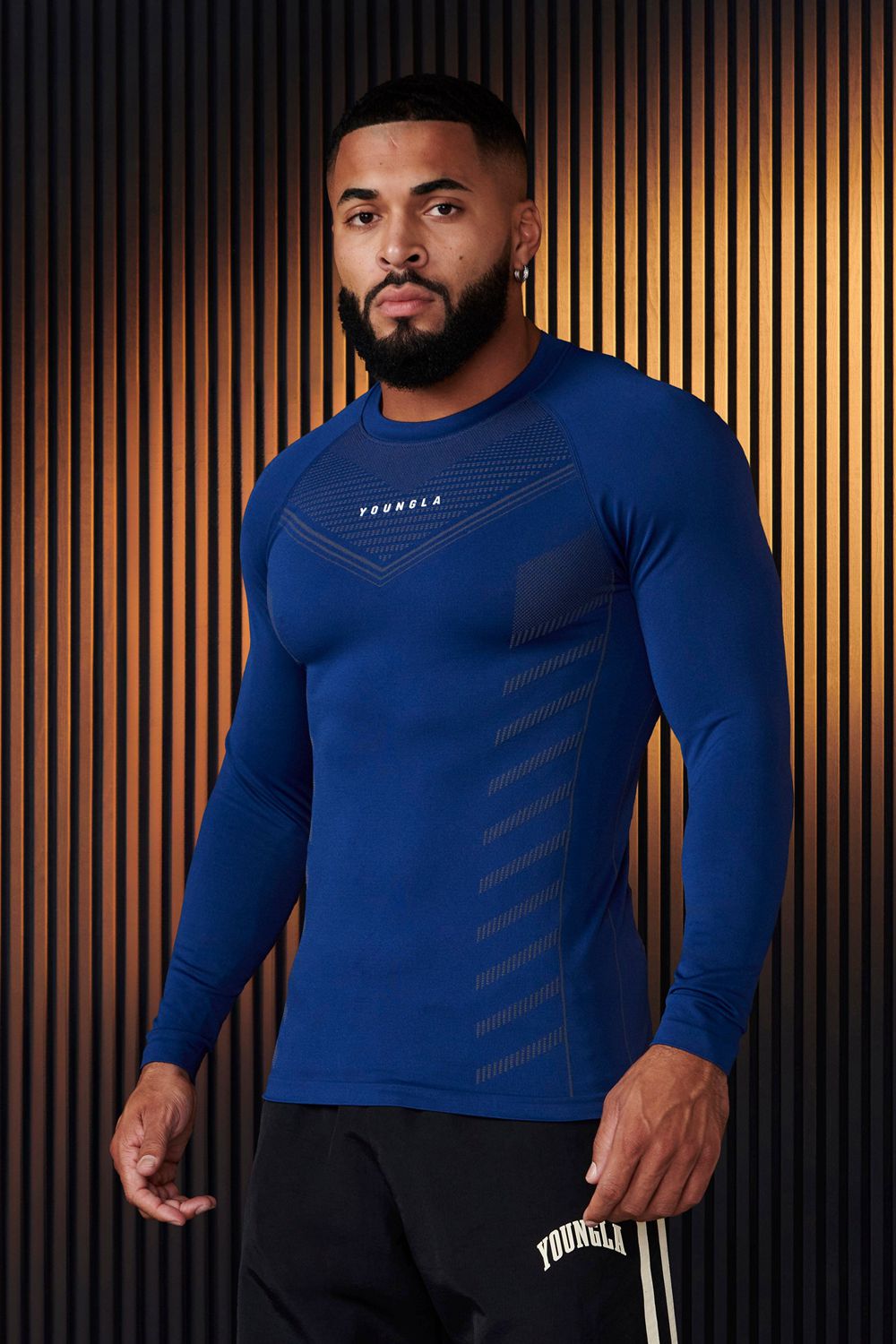 Young LA 833 - Superhero Compression Longsleeves Blue | Australia XTGNM-3504