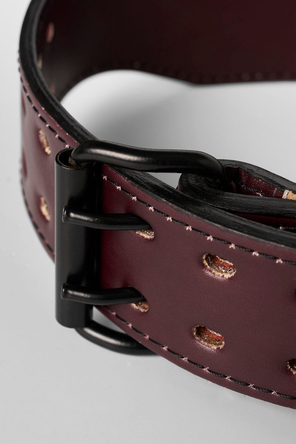 Young LA 902 - 8mm Leather Belts Burgundy | Australia MYLBT-6430