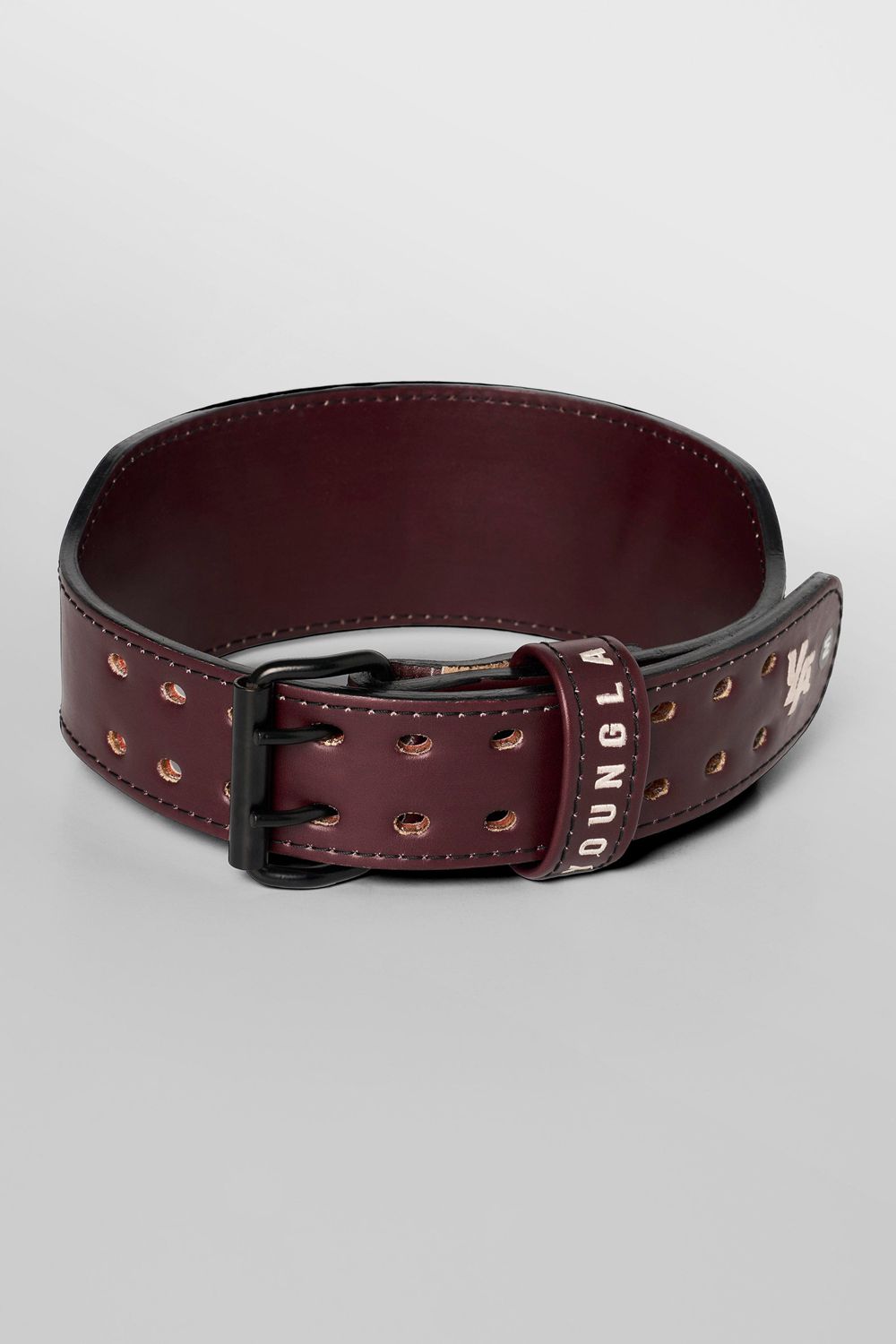 Young LA 902 - 8mm Leather Belts Burgundy | Australia MYLBT-6430