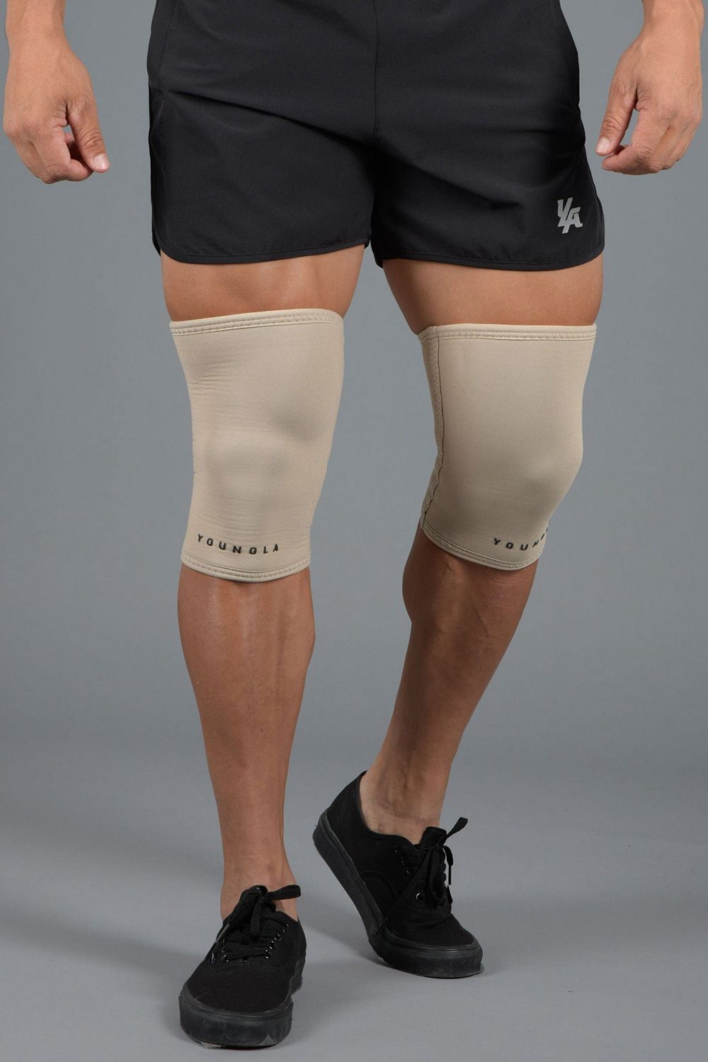 Young LA 914 Knee Sleeves Beige | Australia COAJD-7183