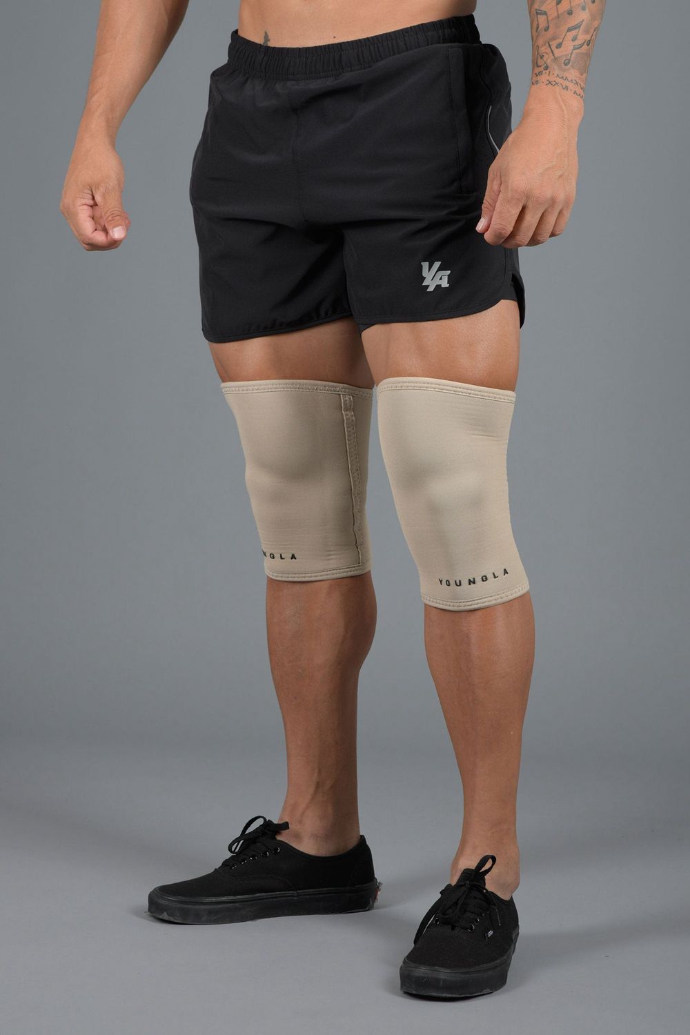 Young LA 914 Knee Sleeves Beige | Australia COAJD-7183