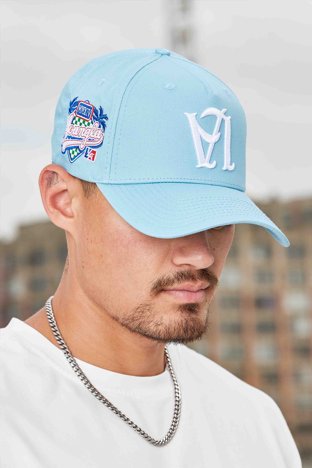 Young LA 919 - La Reversed Hats Light Blue | Australia LJRAY-7480