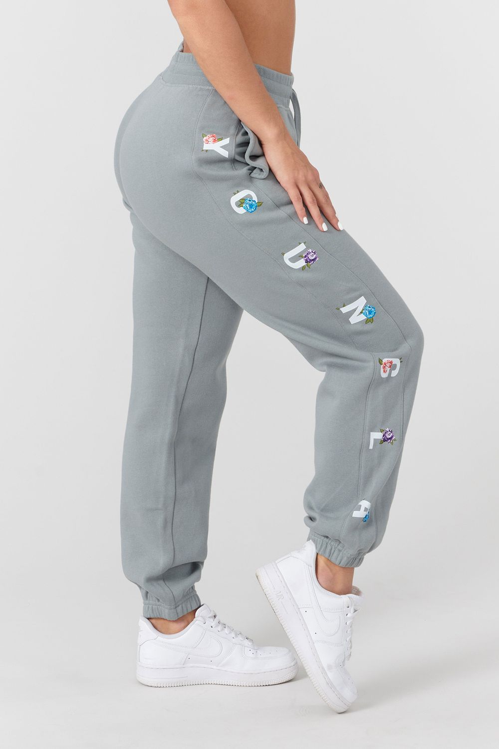 Young LA W203 Winter Bloom Joggers Blue | Australia KLYDM-3267