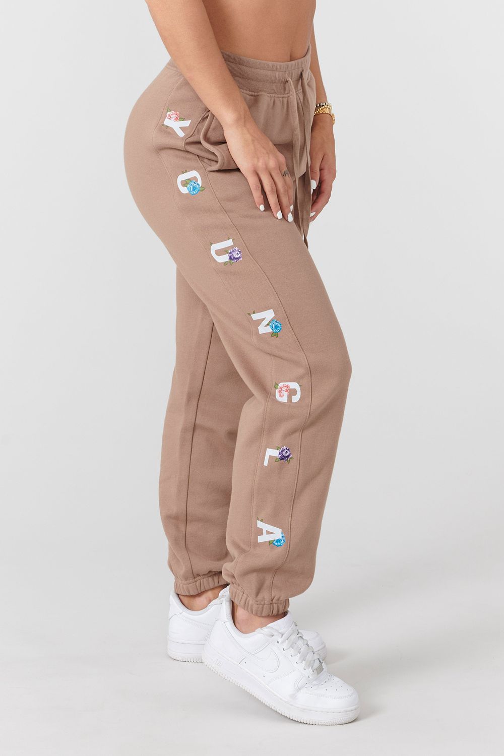 Young LA W203 Winter Bloom Joggers Khaki | Australia BLPJO-6980