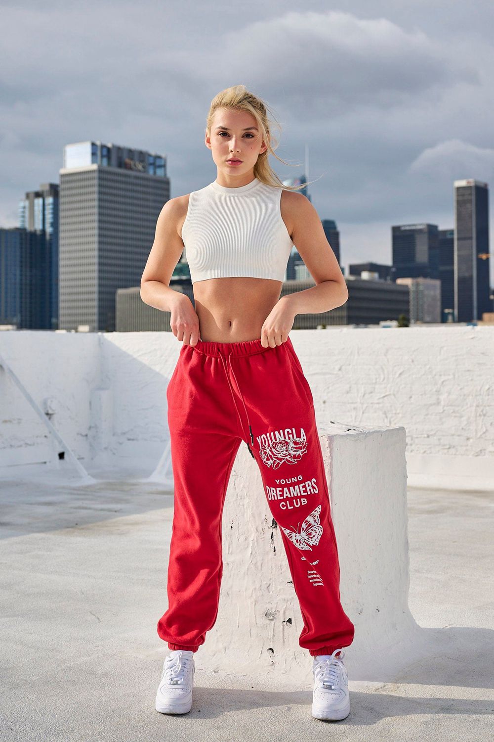 Young LA W211 Dreamers Joggers Red | Australia GEBTI-0186