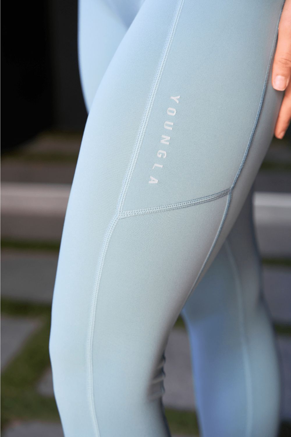 Young LA W214 Power Leggings Blue | Australia YFQEX-0765