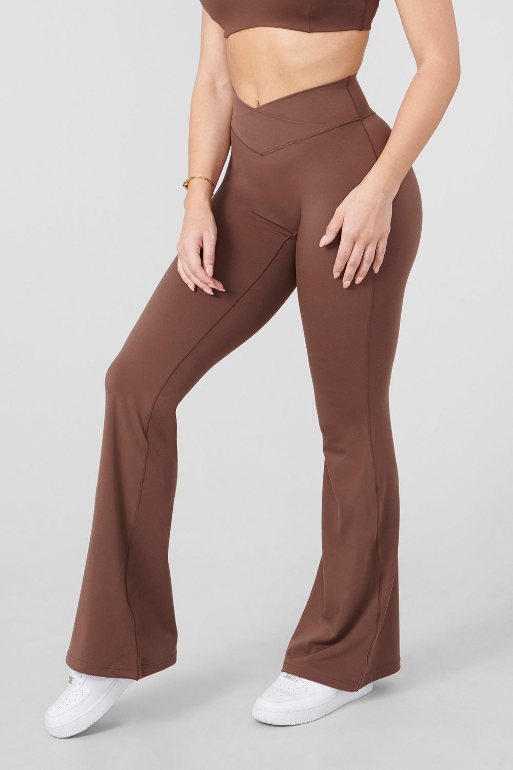 Young LA W215 Vital Flare Pants Brown | Australia POXJC-2943