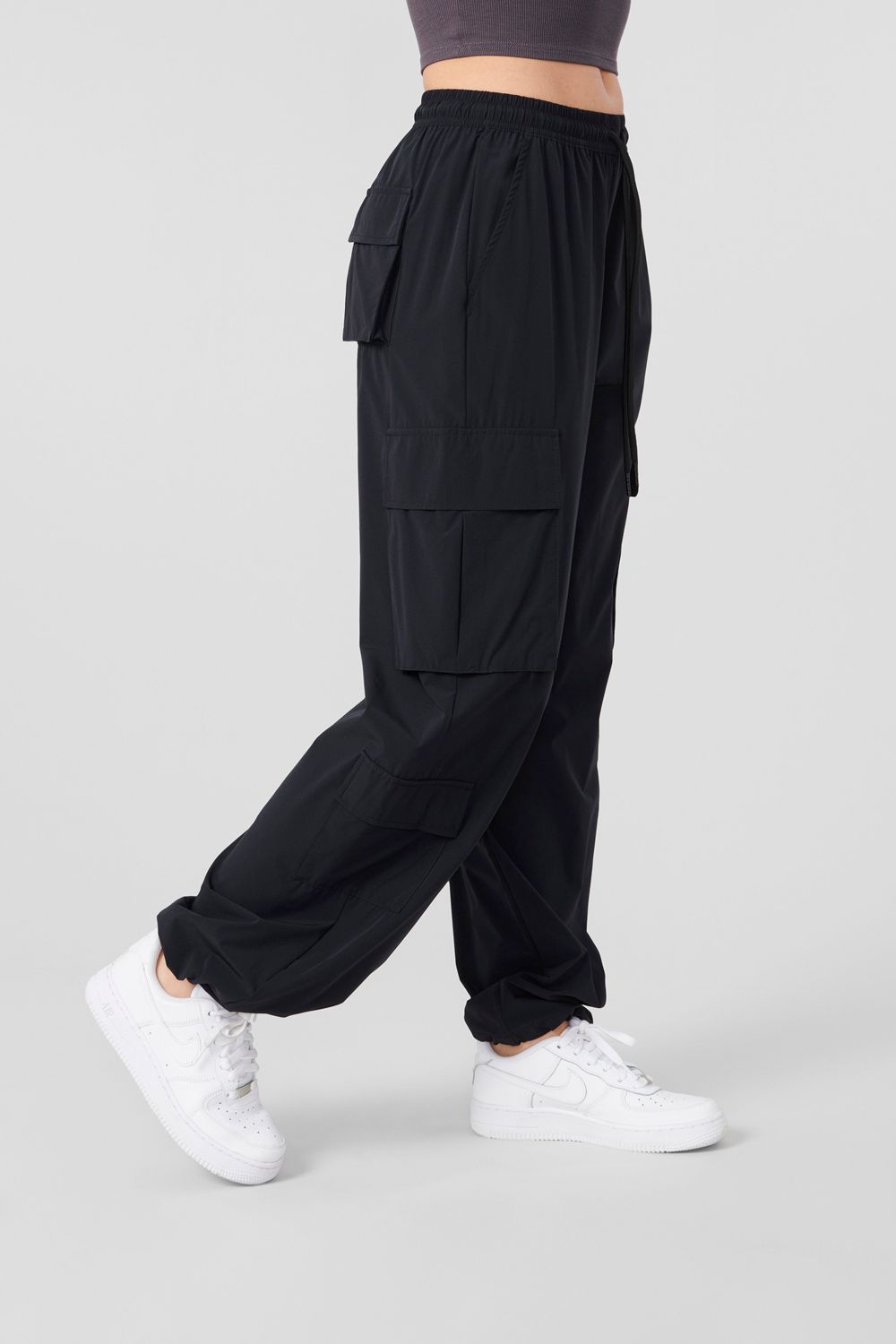 Young LA W219 Travel Cargo Joggers Black | Australia OJSZV-1249