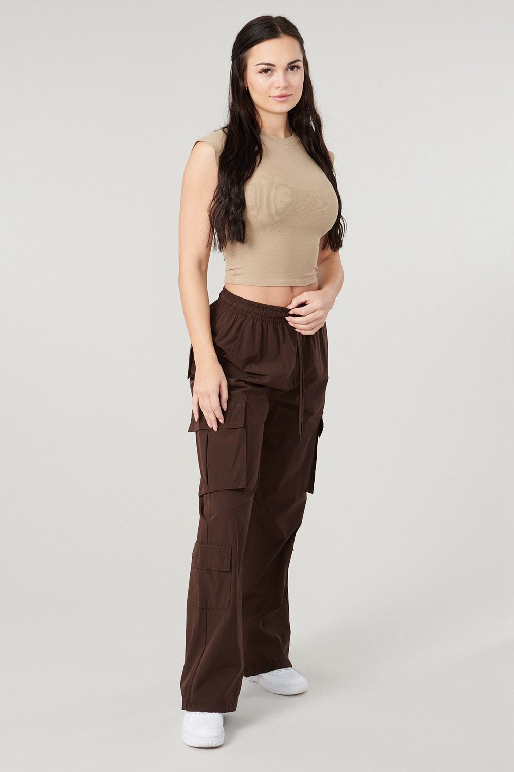 Young LA W219 Travel Cargo Joggers Dark Brown | Australia QZWBX-6035