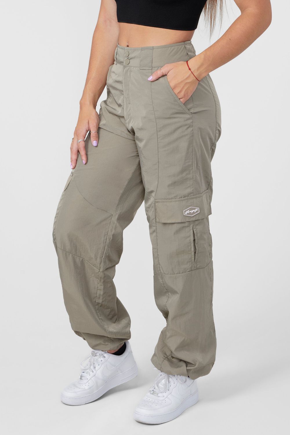 Young LA W222 Retro Cargo Joggers Grey | Australia PWAMB-4152