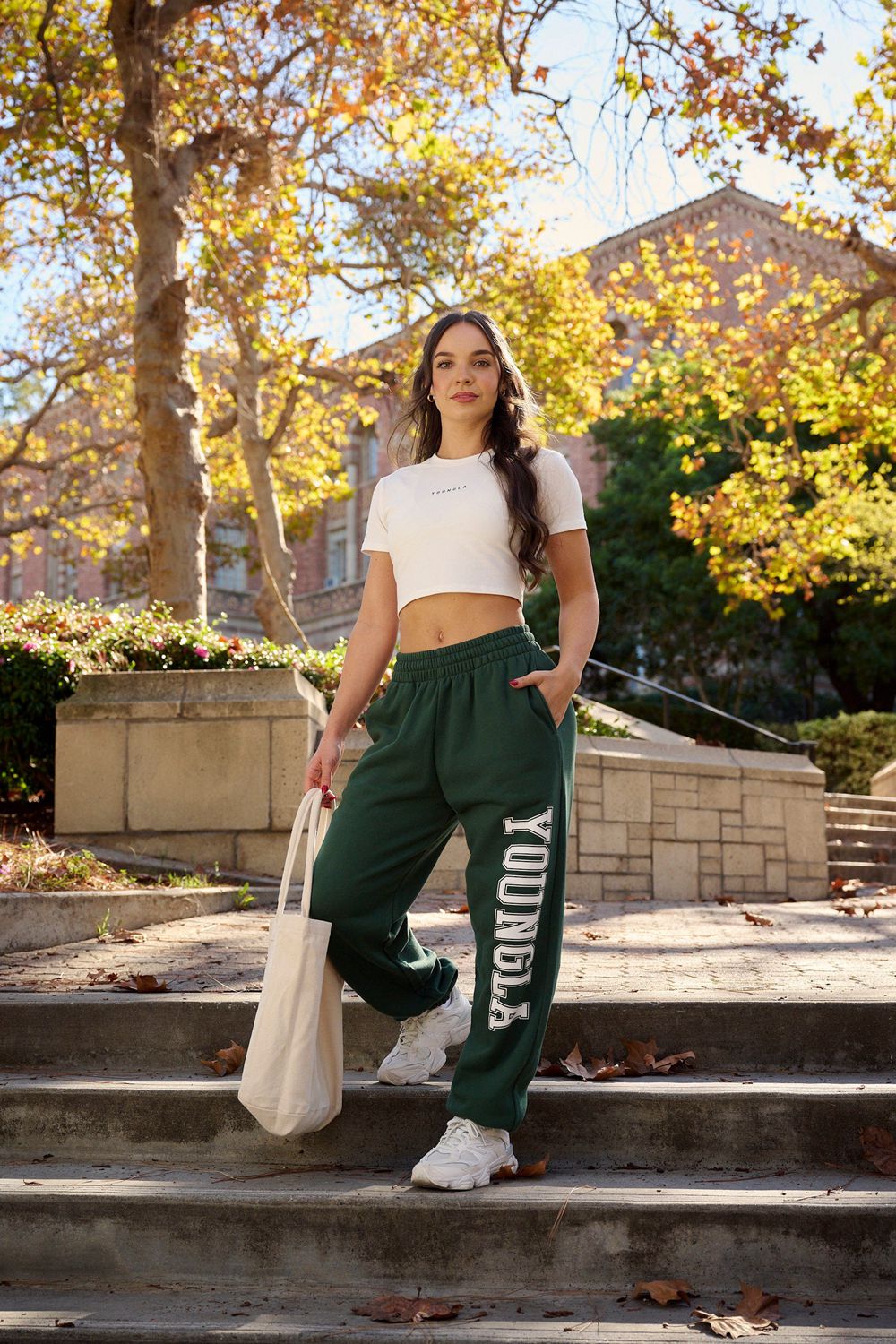 Young LA W223 - Campus Joggers Green | Australia ABNRC-3497