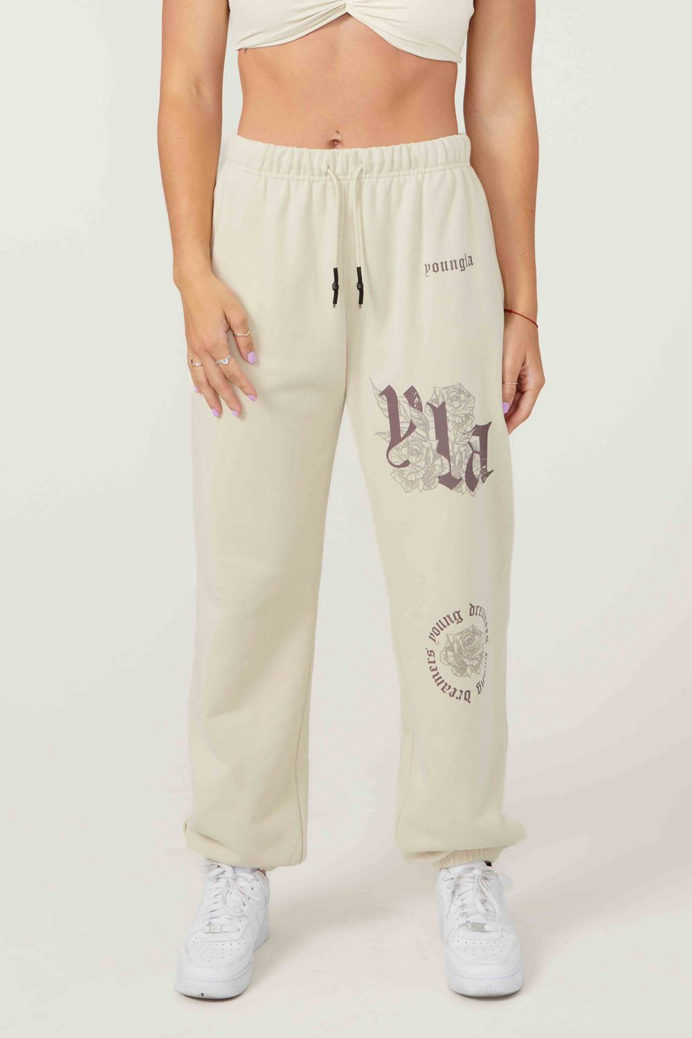 Young LA W224 Rose Joggers Cream | Australia SUGBA-1437