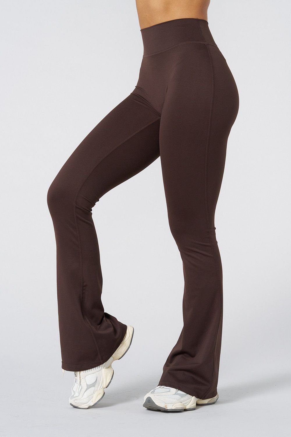 Young LA W227 - Curve Flare Leggings Dark Brown | Australia OFGRH-4251