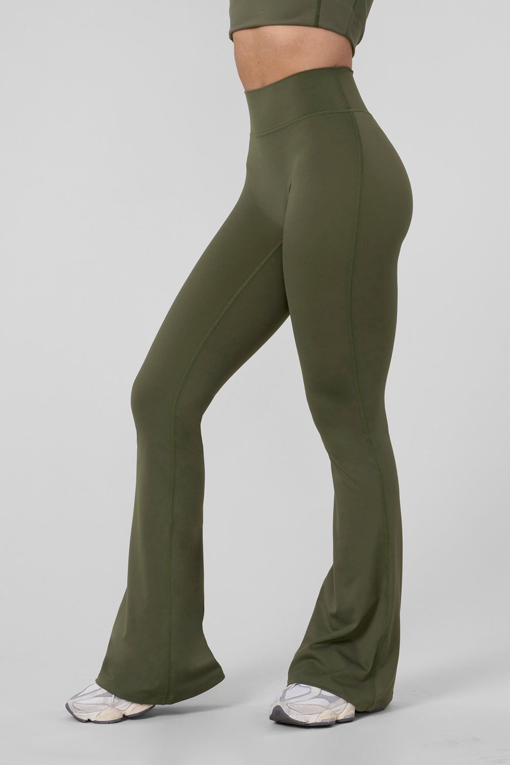 Young LA W227 - Curve Flare Leggings Olive | Australia BOLNJ-7685