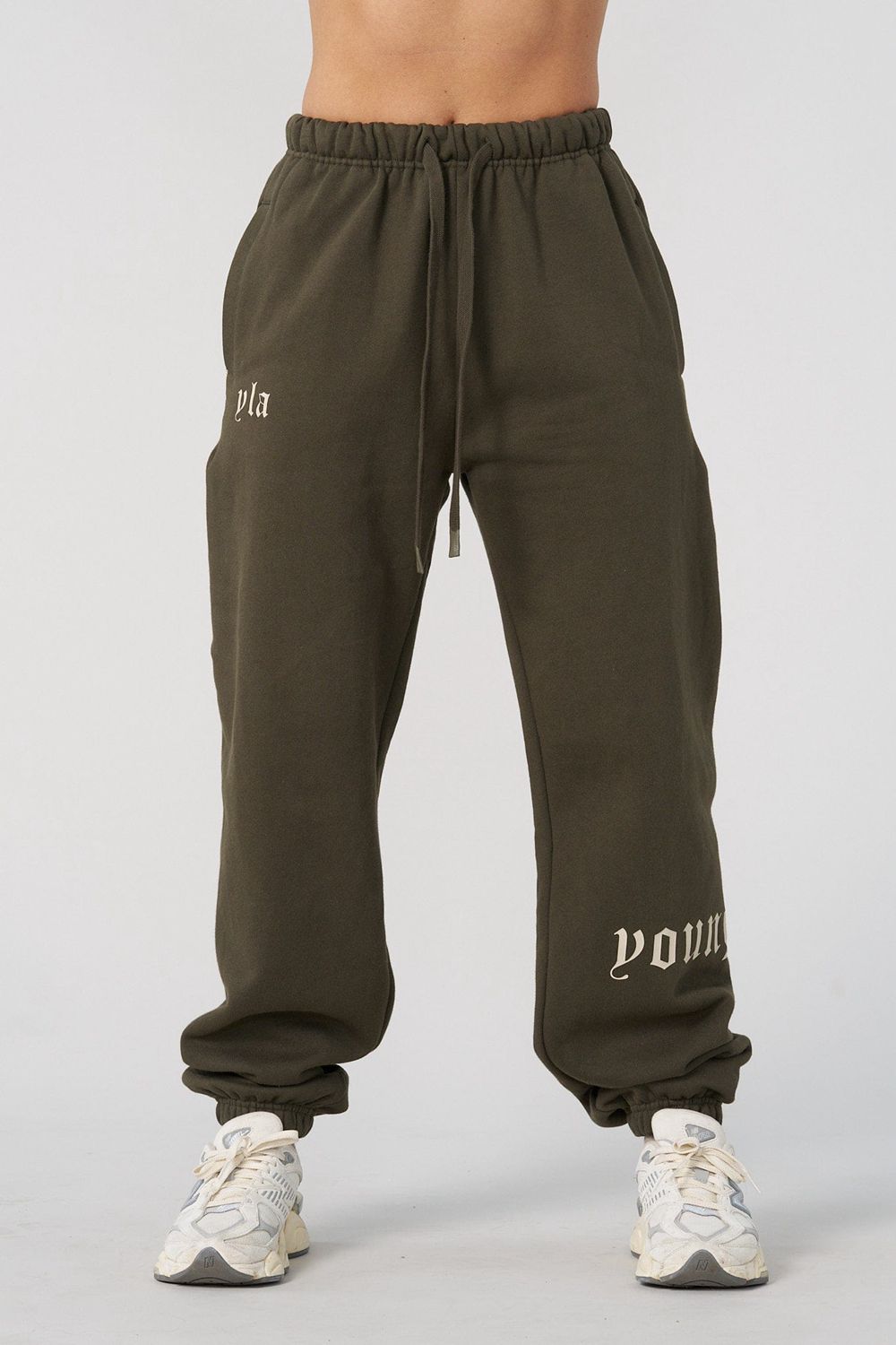 Young LA W232 - Urban Cuff Jogger Olive | Australia JPWMK-1206