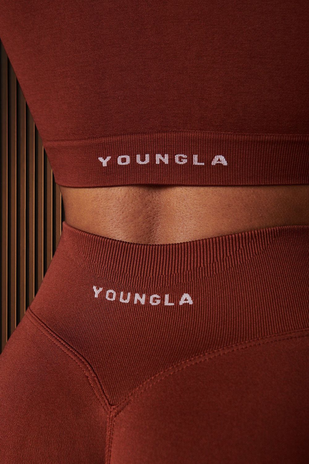 Young LA W233 - Curve Seamless Legging Burgundy | Australia HQKAO-3084