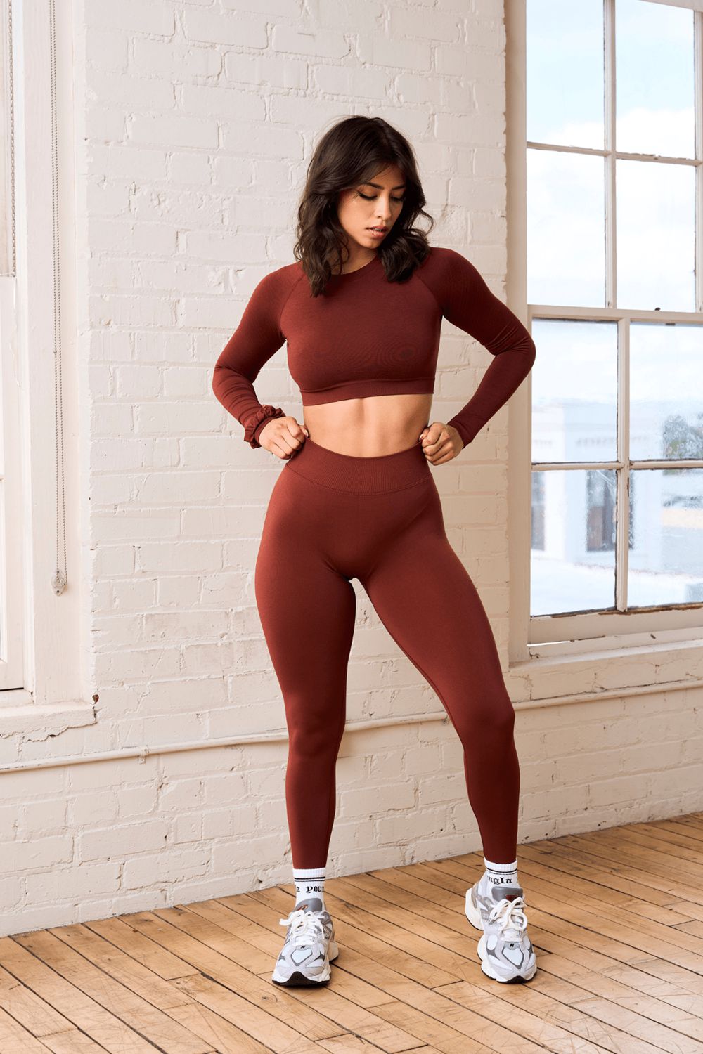 Young LA W233 - Curve Seamless Legging Burgundy | Australia HQKAO-3084