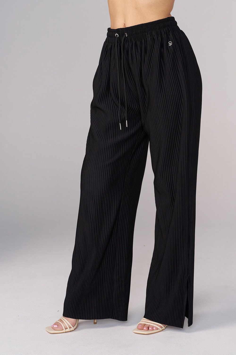 Young LA W244 Aria Pleated Pants Black | Australia MSYIT-9180