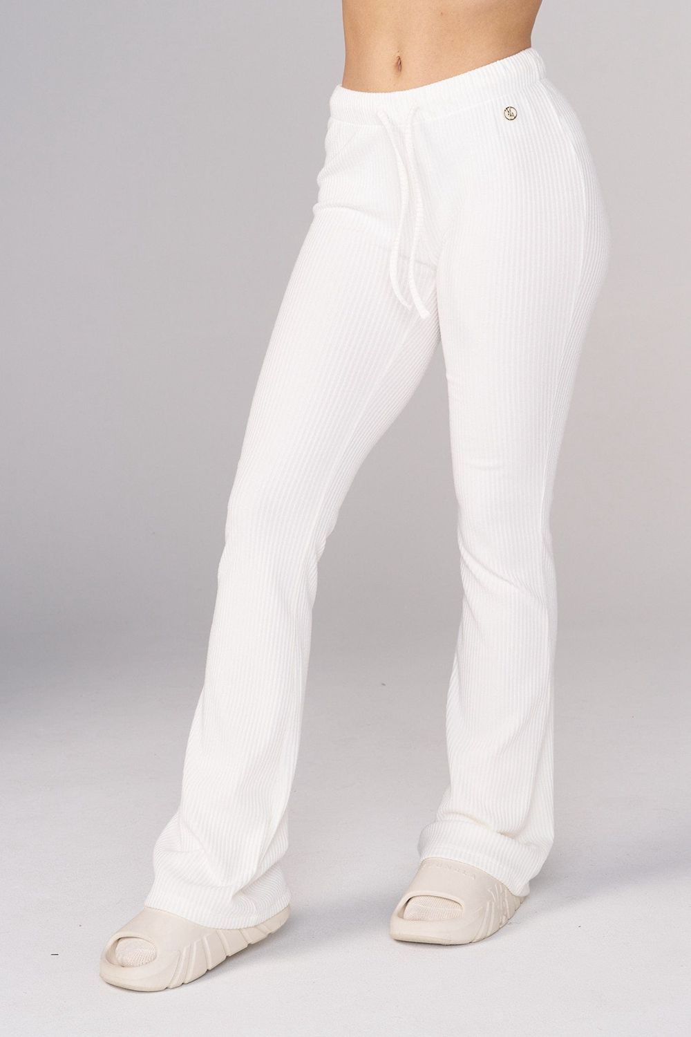 Young LA W245 Ava Flare Pants White | Australia KMAZP-8039