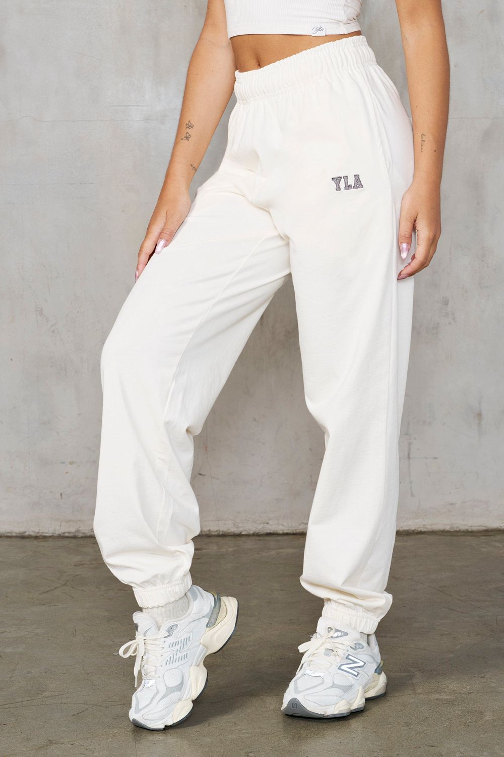 Young LA W247 Pump Cover Joggers White | Australia IGMWU-2750