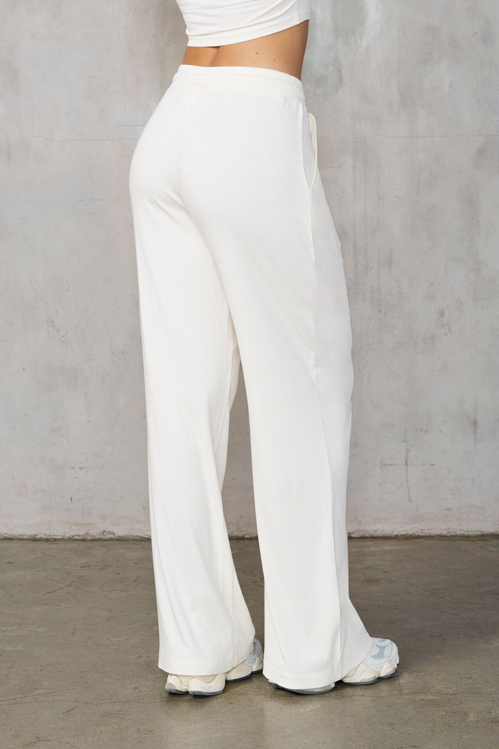 Young LA W249 Ivy Ribbed Pants Cream | Australia JWQSX-6879