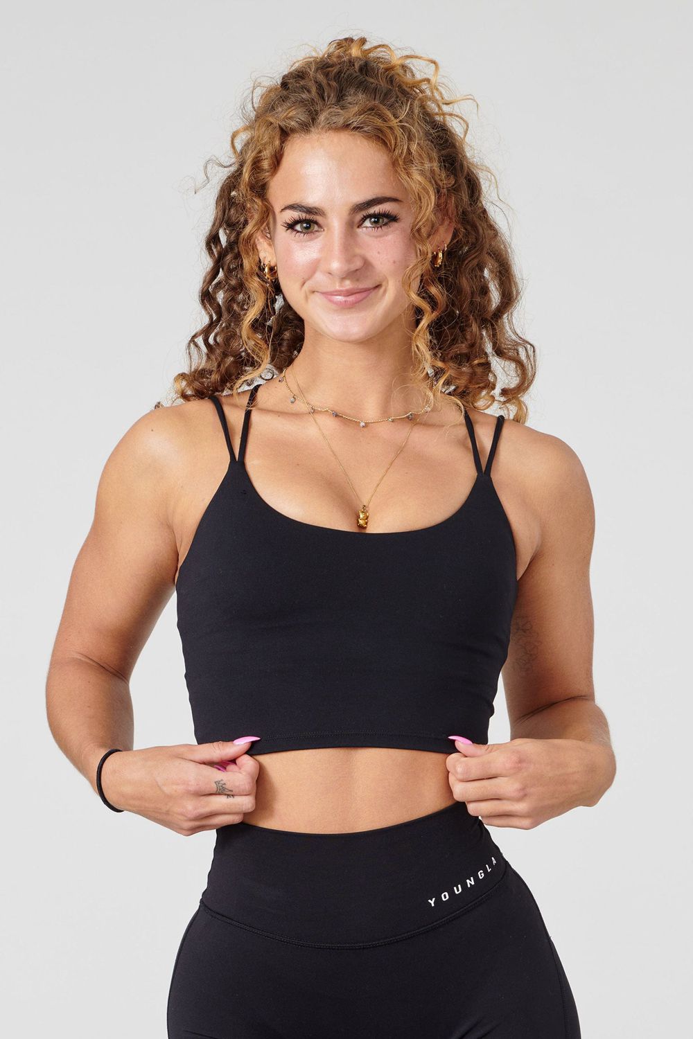 Young LA W310 Progress Sports Bra Black | Australia WHBZD-8256