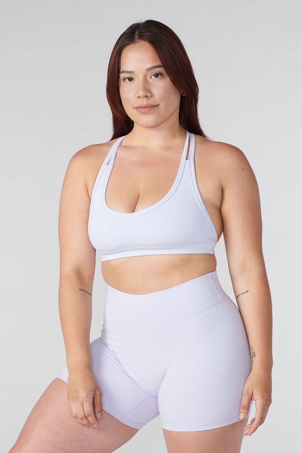 Young LA W318 Effortless Sports Bra White | Australia XVJNZ-3520